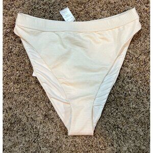 Dippin' Daisy's Ultra High Waist Cheeky Bikini Bottom ~ Dove Color ~  Size M
